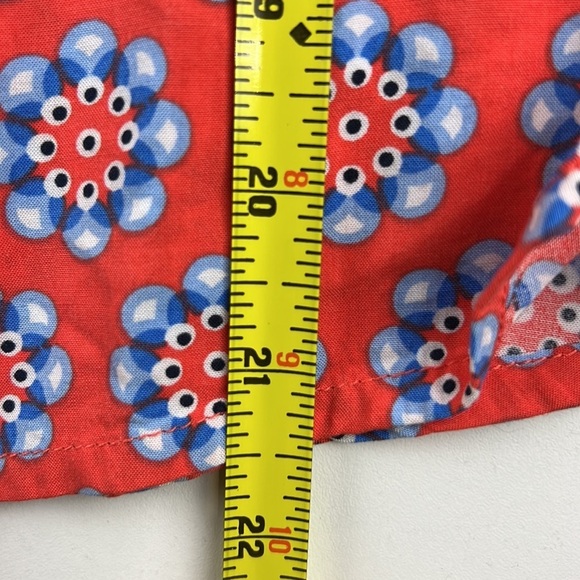 NWT crown & ivy red floral ¾ sleeve peasant top - Picture 5 of 7